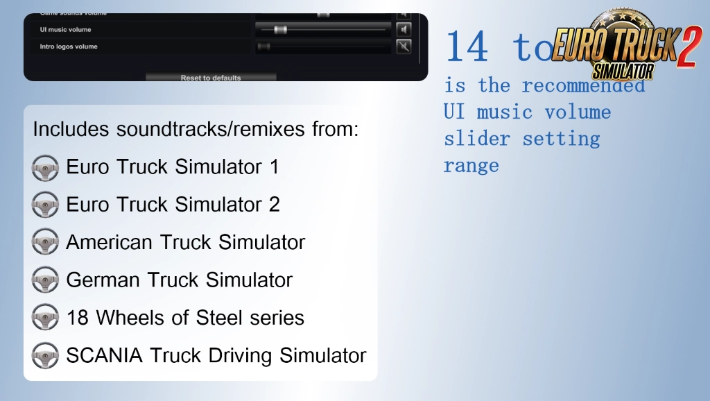Menu Music Remixes v1.6 (1.46.x) for ETS2
