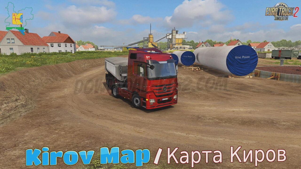 Kirov and Kirovskaya Map v1.6 (1.51.x) for ETS2