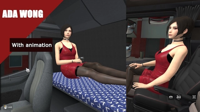 Girls Co-Driver Passengers v1.3 (1.47.x) for ETS2