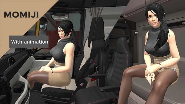Girls Co-Driver Passengers v1.3 (1.47.x) for ETS2