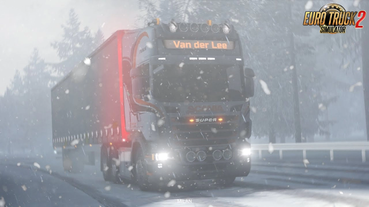 Frosty Winter Weather Mod v10.5 by Grimes (1.58.x) for ETS2