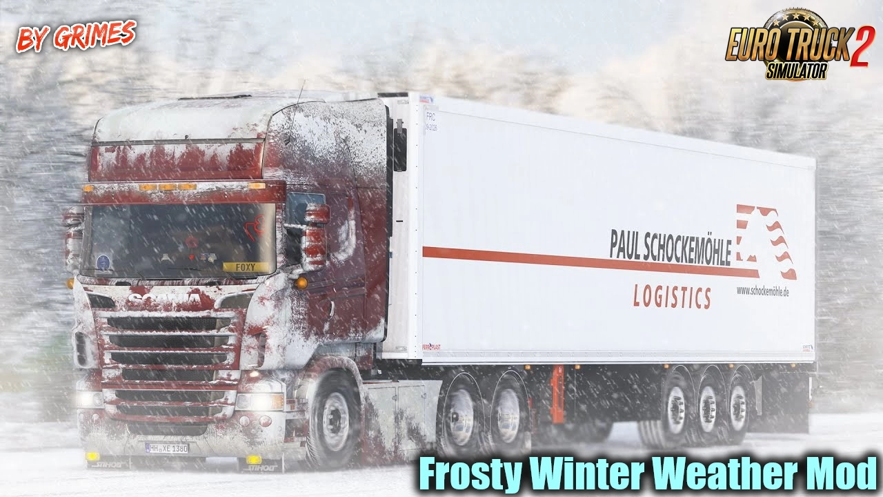 Frosty Winter Weather Mod v9.9 by Grimes (1.51.x) for ETS2