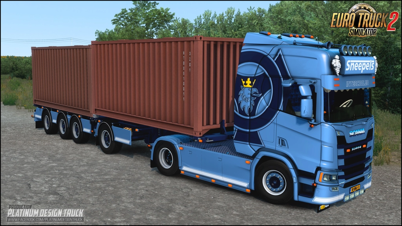 Scania R500 Sneepels Edition + Trailer v1.8 (1.48.5.x) for ETS2