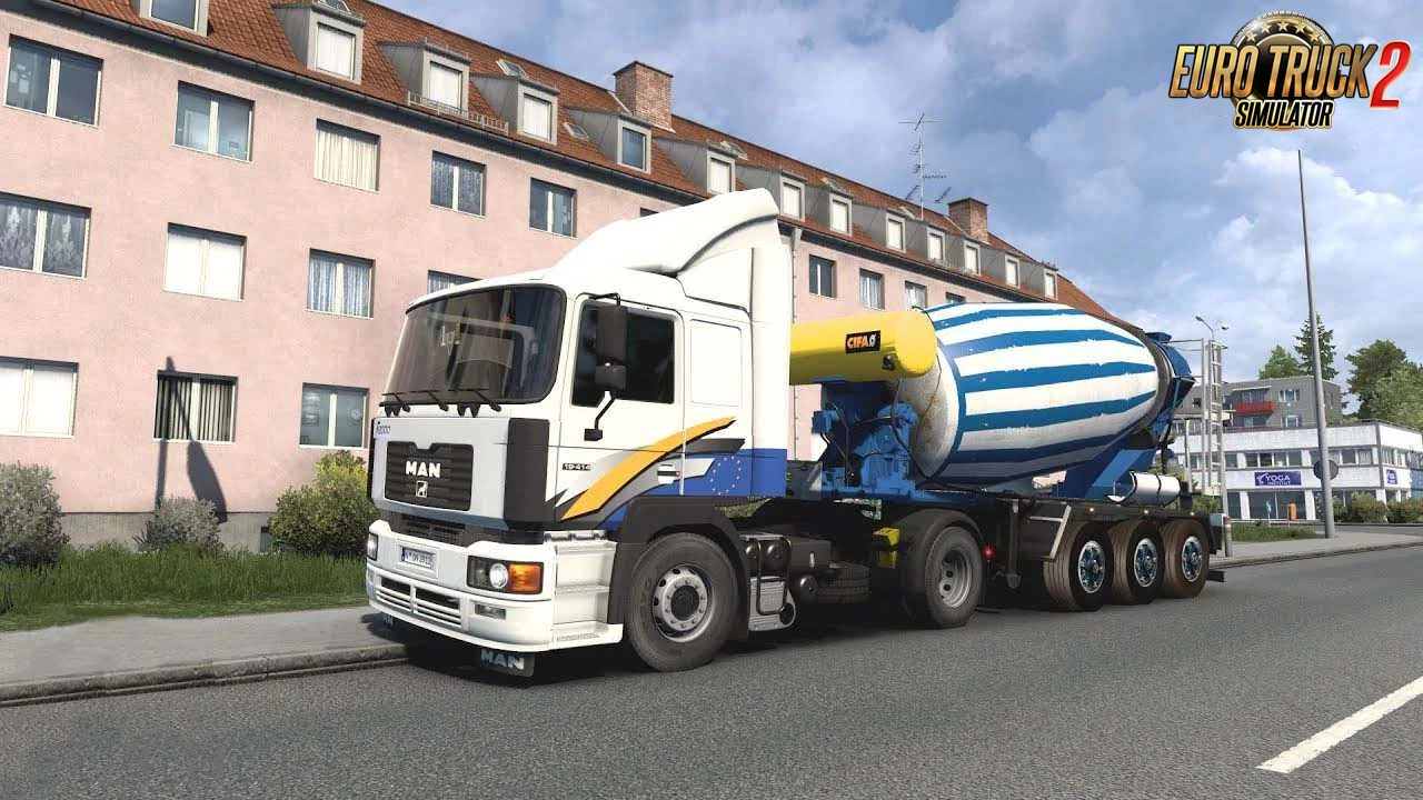 Cement Mixer Trailer v1.3 (1.49.x) for ETS2