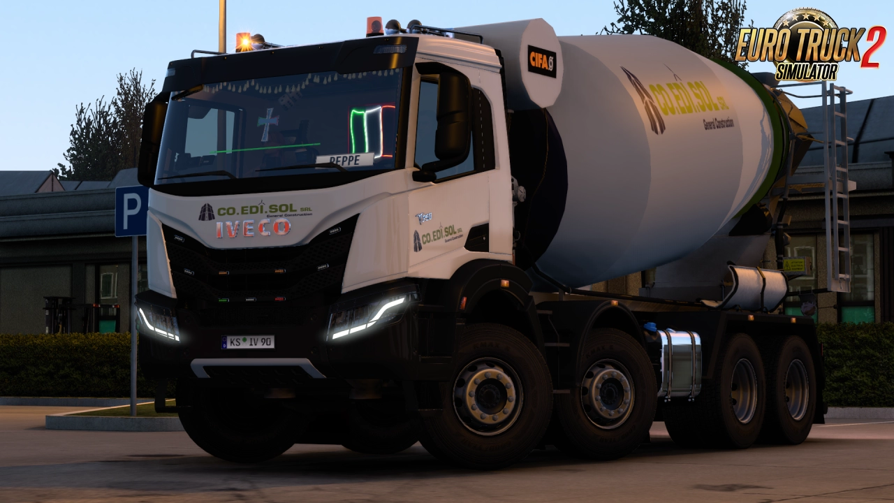 Iveco T-Way Truck + Interior + Trailers v2.0 (1.49.x) for ETS2