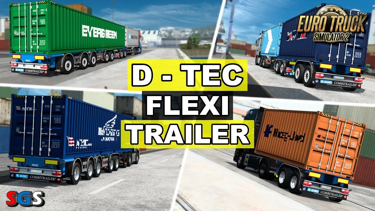 D-Tec Flexi Container Trailer v1.2 (1.49.x) for ETS2