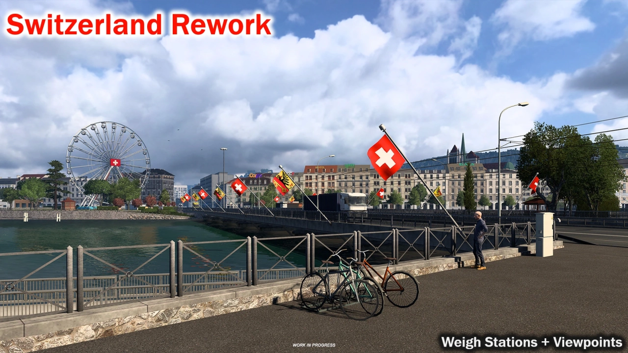 Switzerland Rework - Weigh Stations + Viewpoints in ETS2