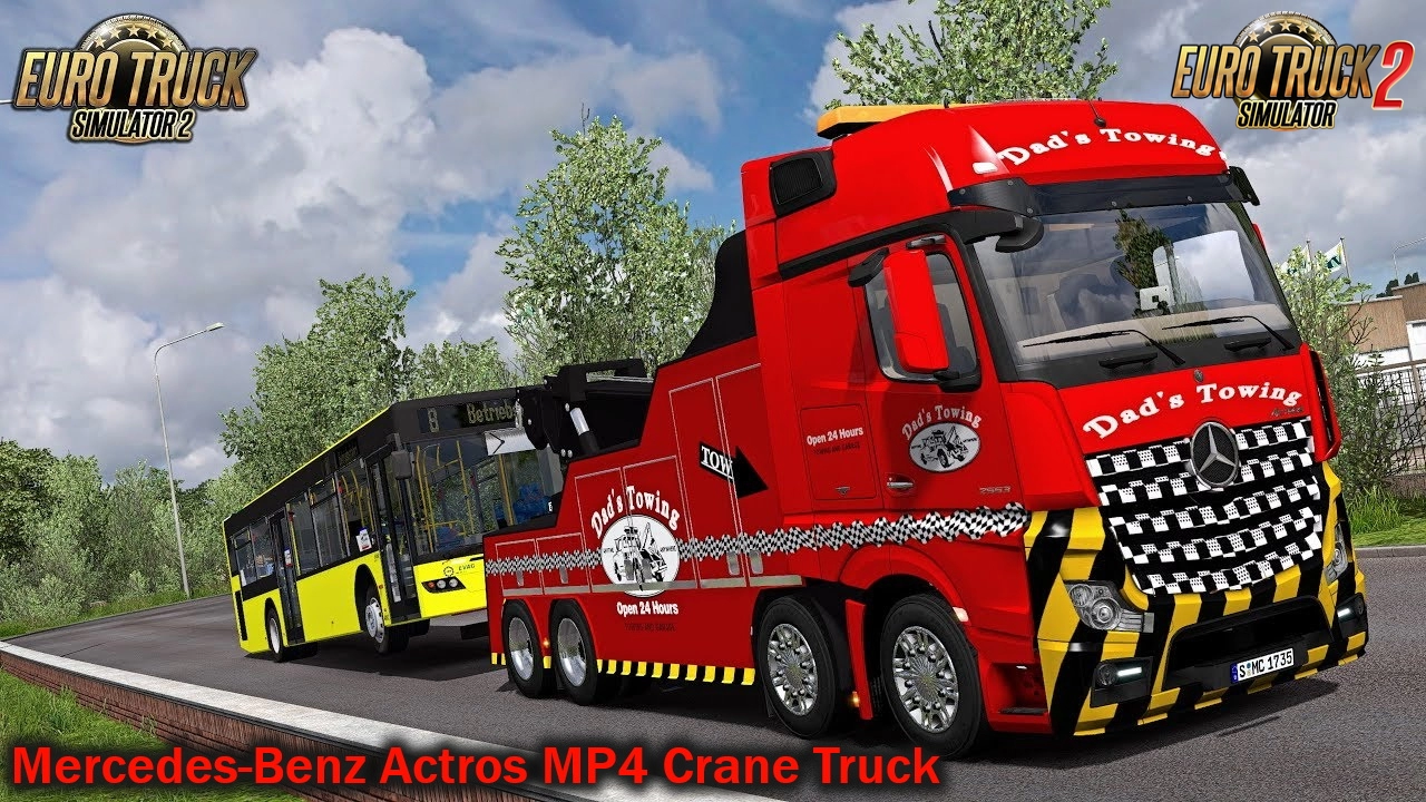 Mercedes-Benz Actros MP4 Crane Truck v2.0 (1.58.x) for ETS2