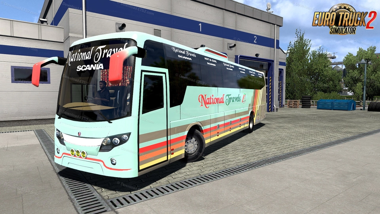 Scania K410ib 6×2 Bus + Interior v1.0 (1.49.x) for ETS2