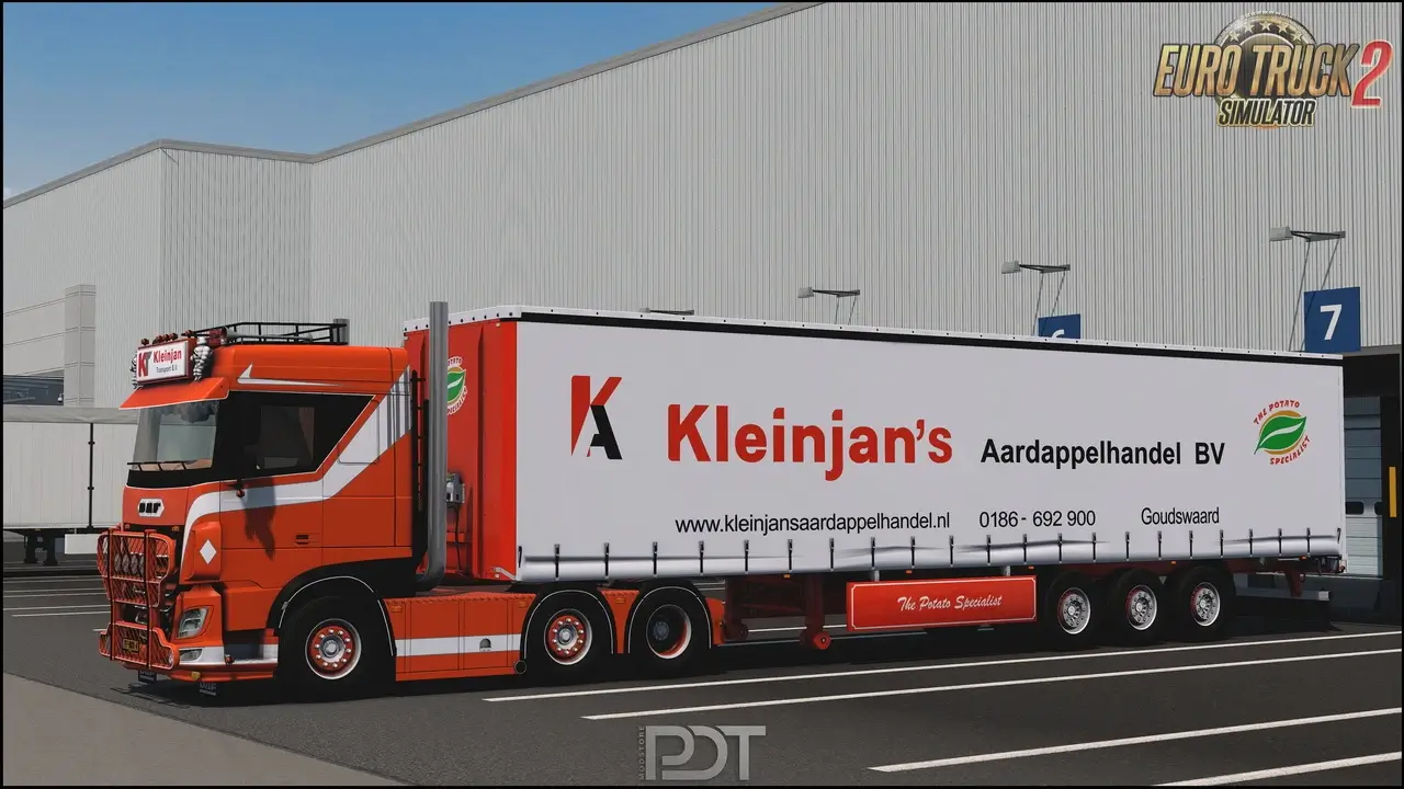 Daf XF106 530 Kleinjan Transport + Trailer v2.0 (1.49.x)