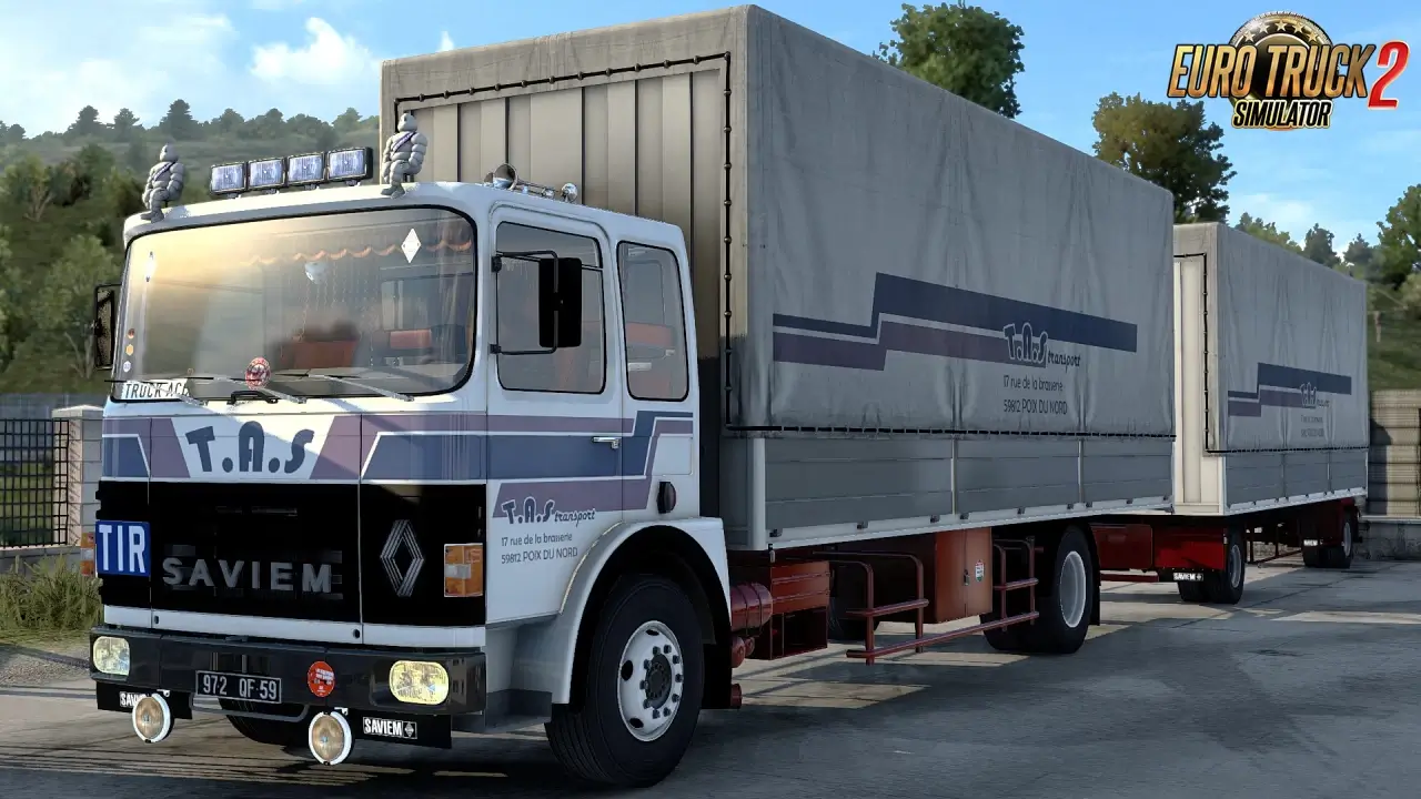 Saviem PS30 + Interior + Trailers v1.2 (1.50.x) for ETS2