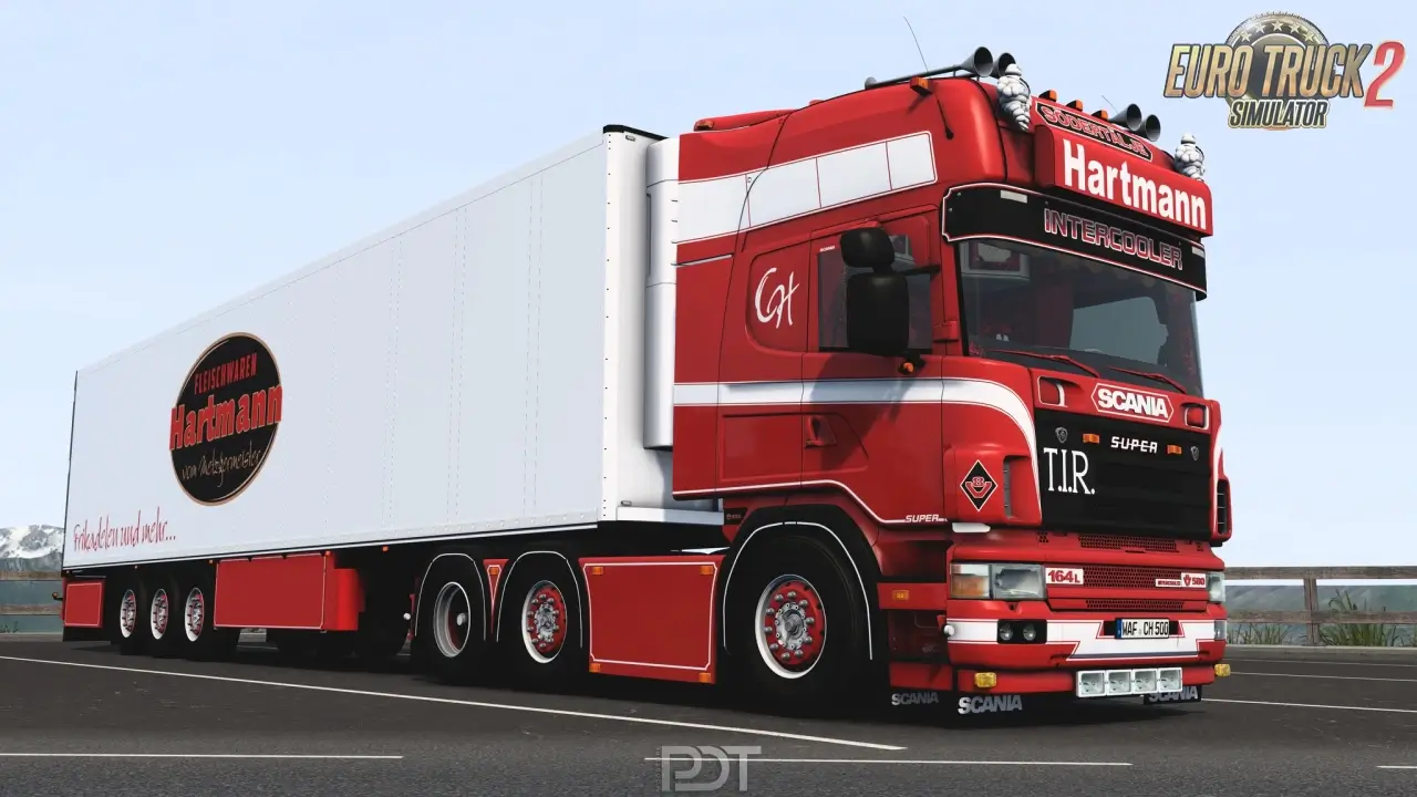 Scania 164L 580 4-Series + Trailer Hartmann v3.0 (1.49.x)