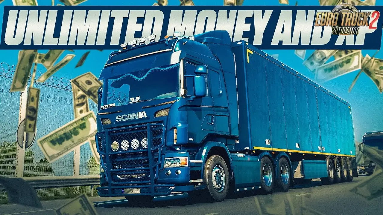 Infinite Money & XP v1.9 (1.54.x) for ETS2