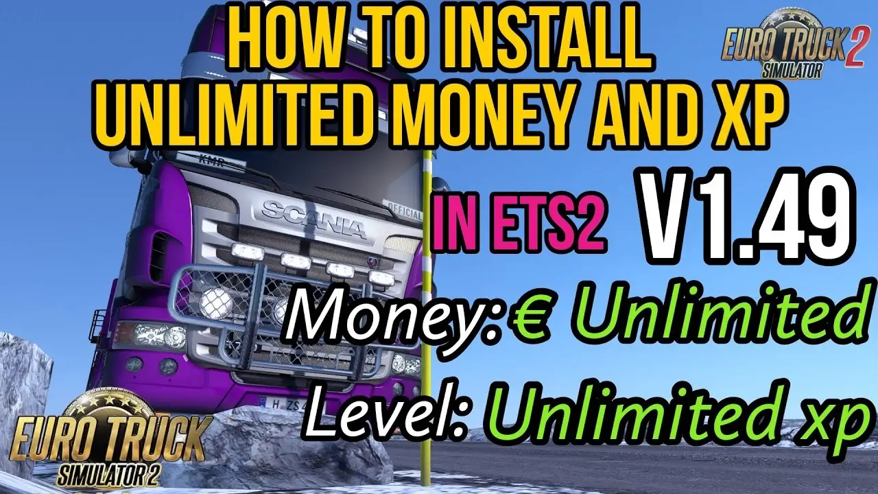 Infinite Money & XP v1.9 (1.54.x) for ETS2