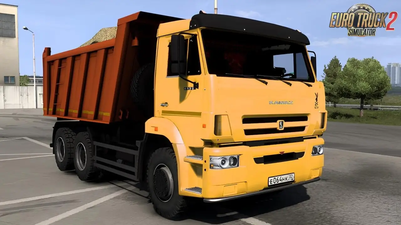 KamAZ 6520 Dump Truck + Interior v1.2 (1.50.x) for ETS2