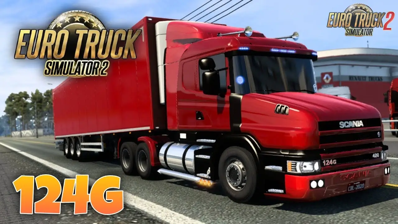 Scania 124G Bicuda + Interior + Trailer v2.0 (1.50.x) for ETS2