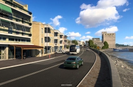 Greece DLC - Mytilene city in Euro Truck Simulator 2