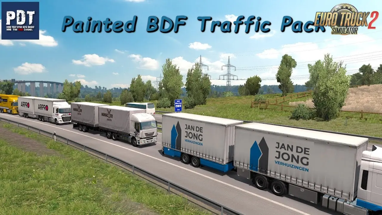 Painted BDF Traffic Pack v15.6.12 by Jazzycat (1.59.x) for ETS2