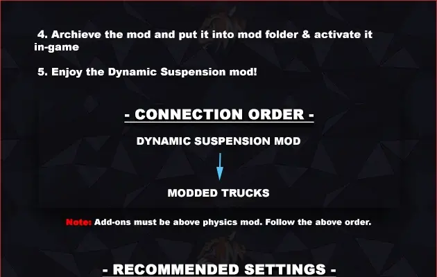 Revamped Dynamic Suspension v6.4.5.6 (1.53.x) for ETS2