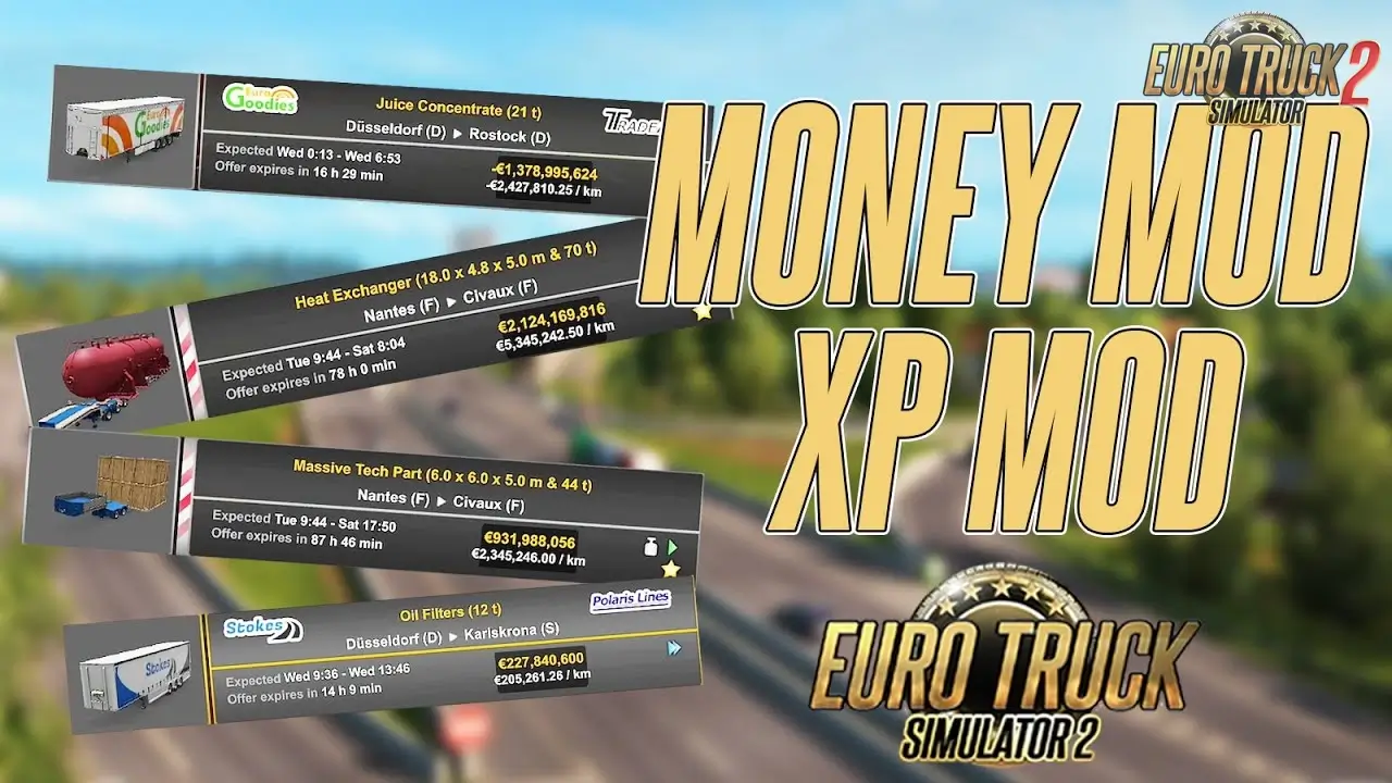 Unlimited Money + XP Hack v1.7 (1.50.x) for ETS2