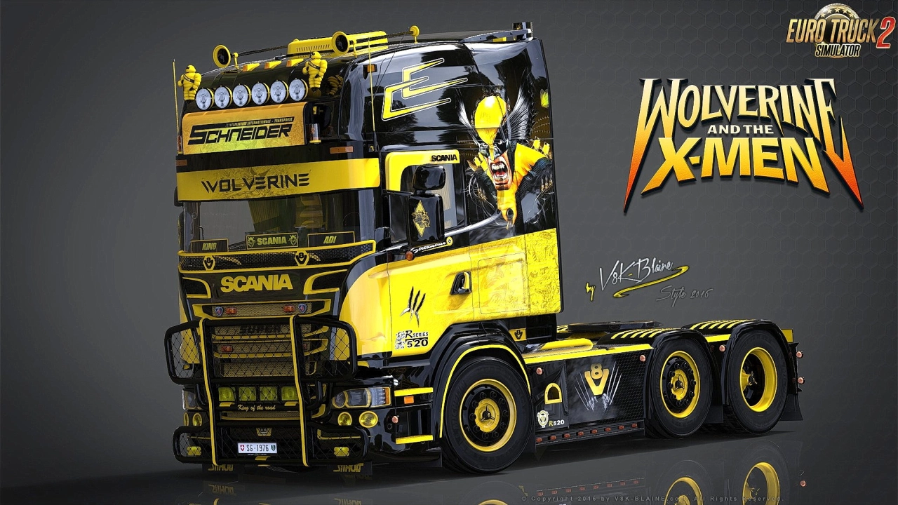 Scania V8K R520 Wolverine + Trailer v1.5 (1.50.x) for ETS2