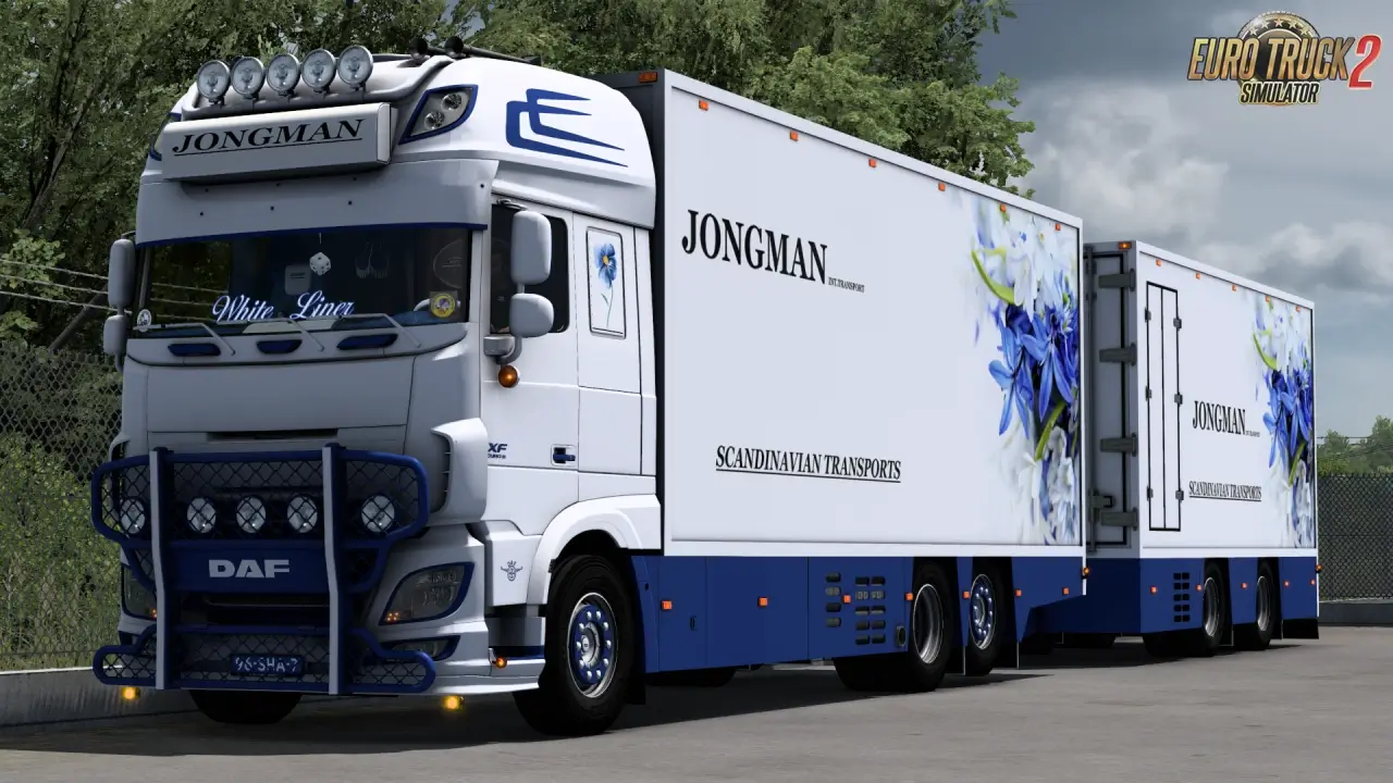 DAF XF116 Flower Shuttle + Trailer v3.0 (1.50.x) for ETS2