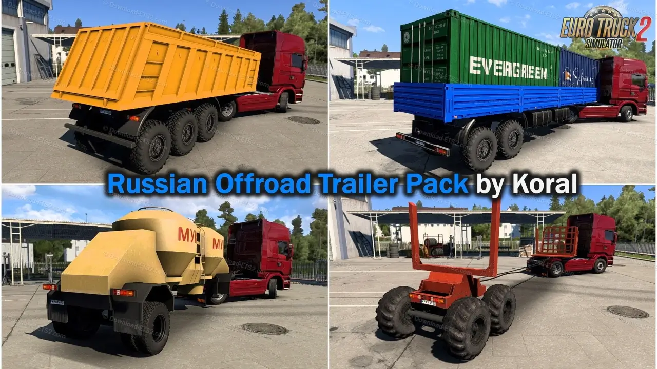 Russian Offroad Trailer Pack v2.1 By Koral (1.50.x) for ETS2