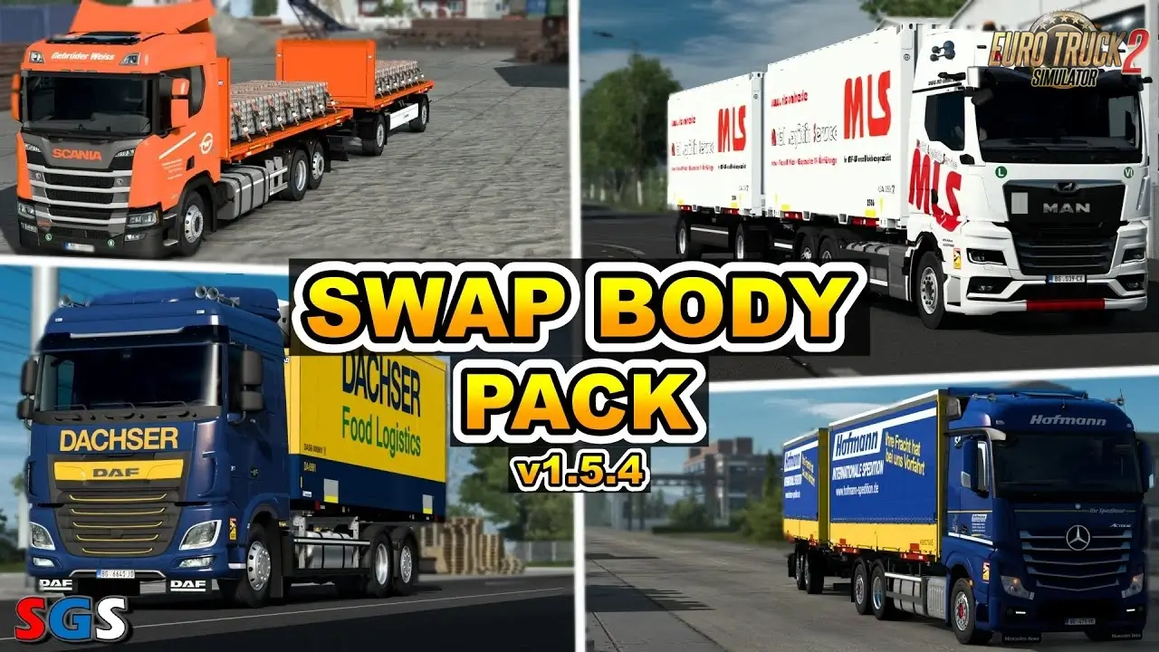 Swap Body Carrier Chassis Pack v1.5.4 (1.50.x) for ETS2