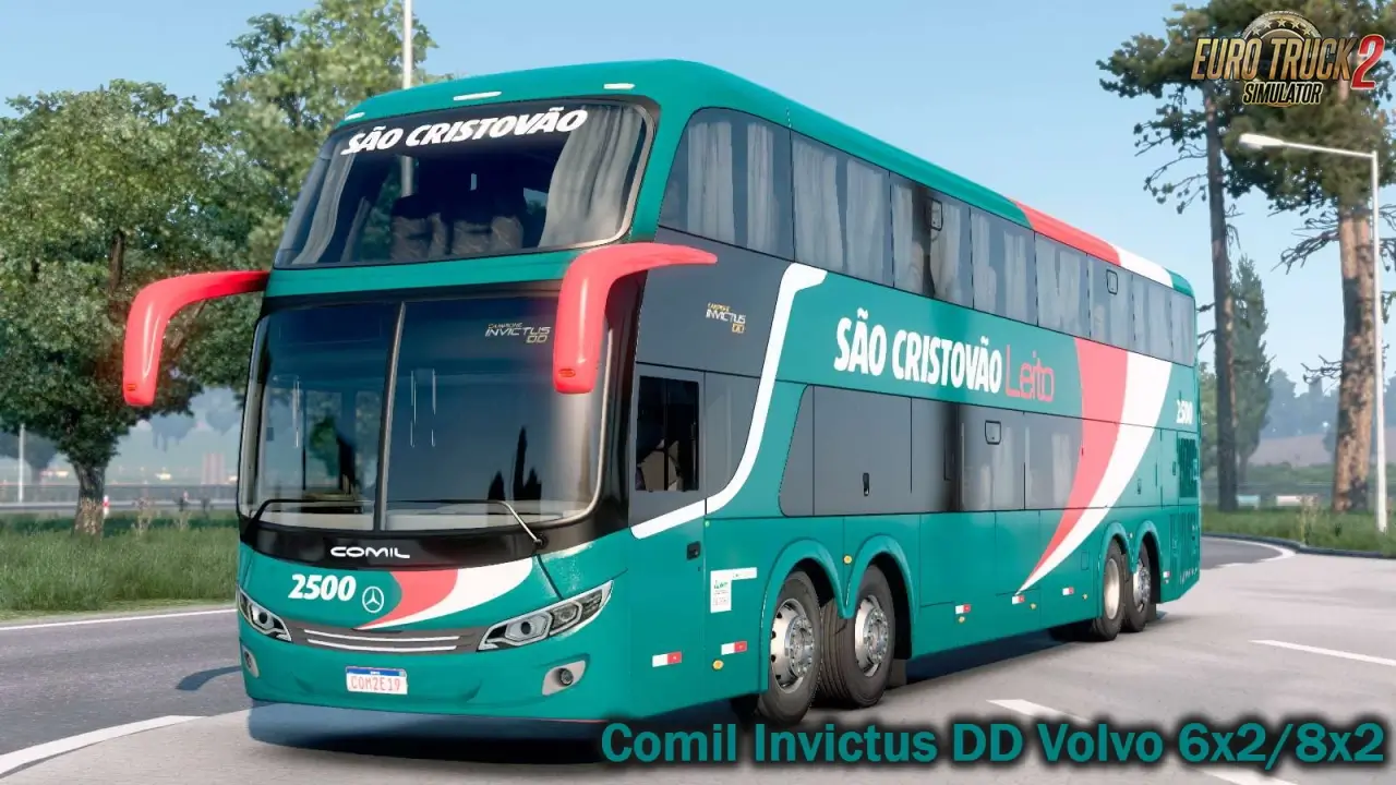 Bus Comil Invictus DD Volvo 6x2/8x2 v3.0 (1.50.x) for ETS2