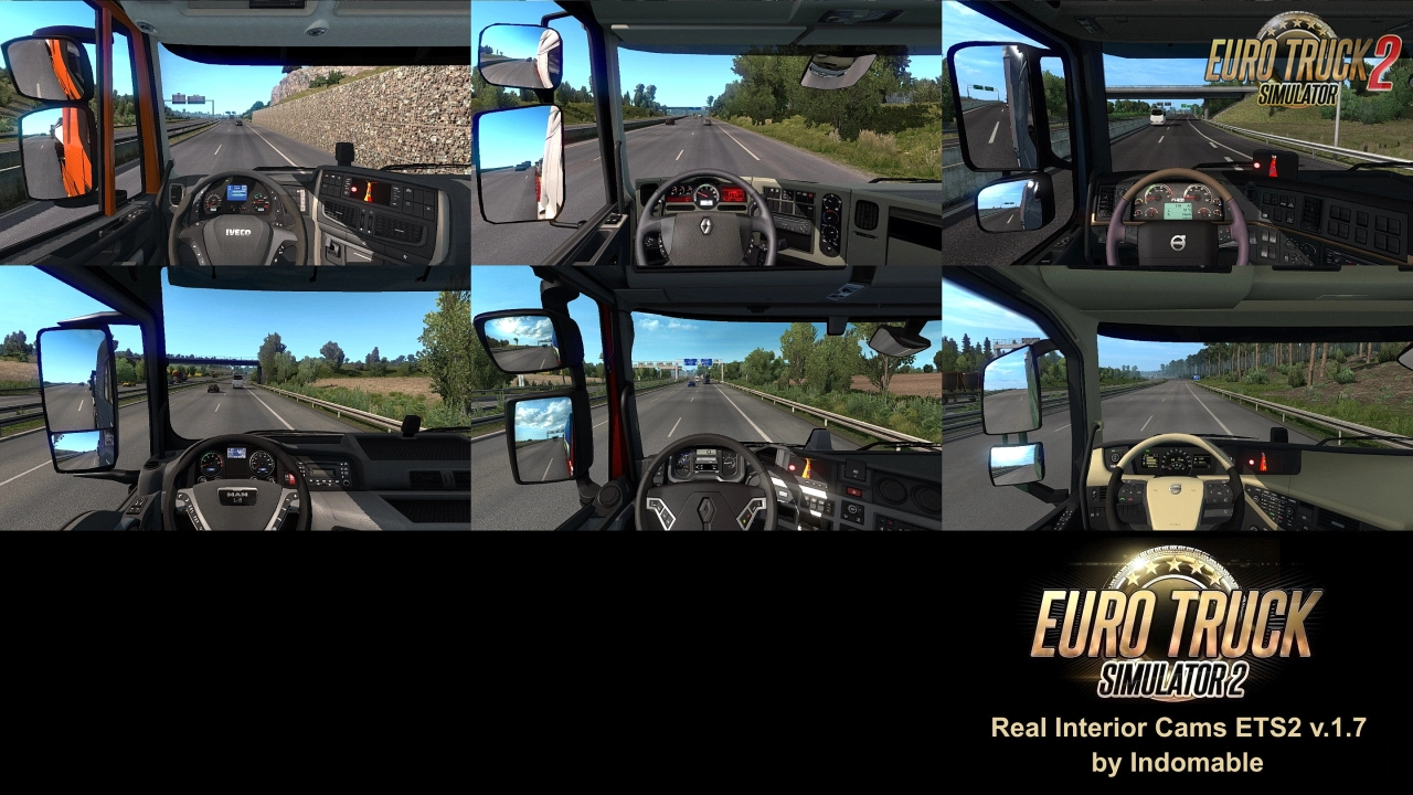 Real Interior Cams for all Trucks v1.8 (1.51.x) for ETS2