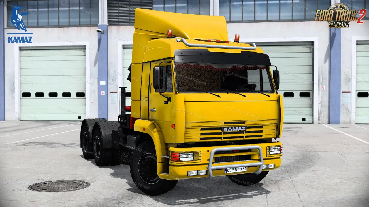 KamAZ 6460 + Interior + Trailers v8.7 (1.51.x) for ETS2