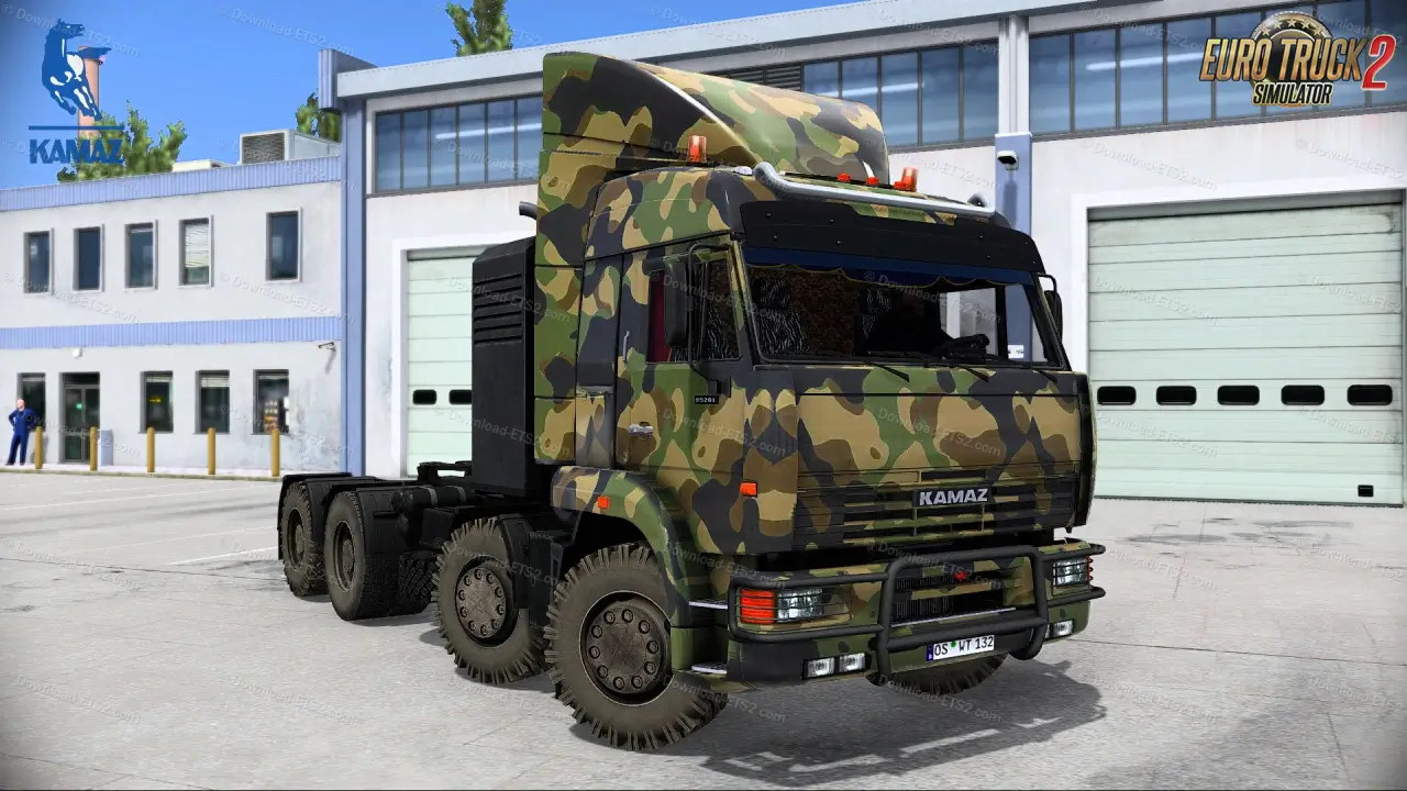 KamAZ 6460 + Interior + Trailers v8.7 (1.51.x) for ETS2