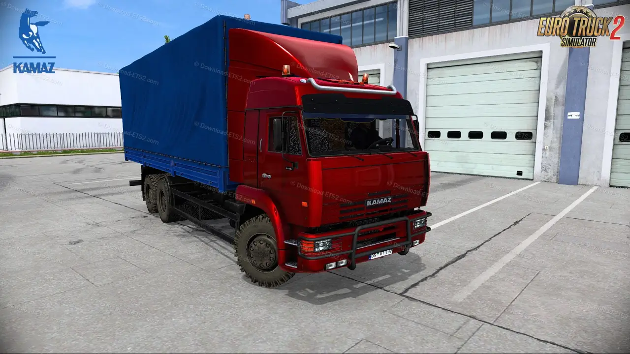 KamAZ 6460 + Interior + Trailers v8.7 (1.51.x) for ETS2