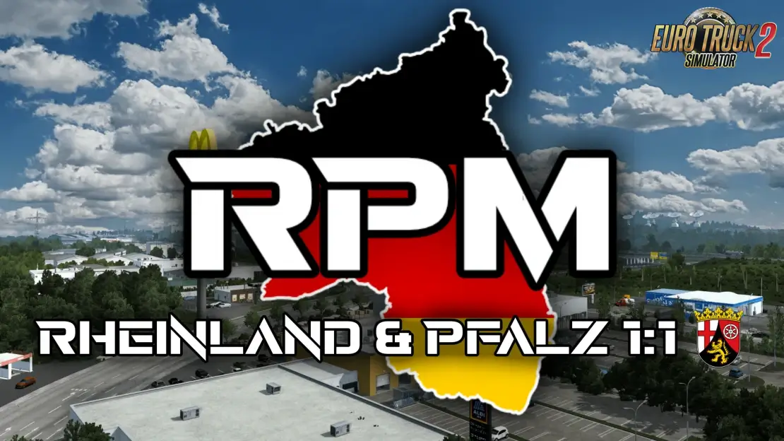 RPM Rheinland & Pfalz 1:1 Map v1.1.3 (1.52.x) for ETS2