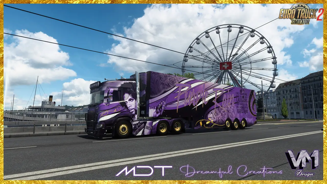 Scania R650 Vowa Purple Rain Skin + Interior v1.0 (1.51.x)