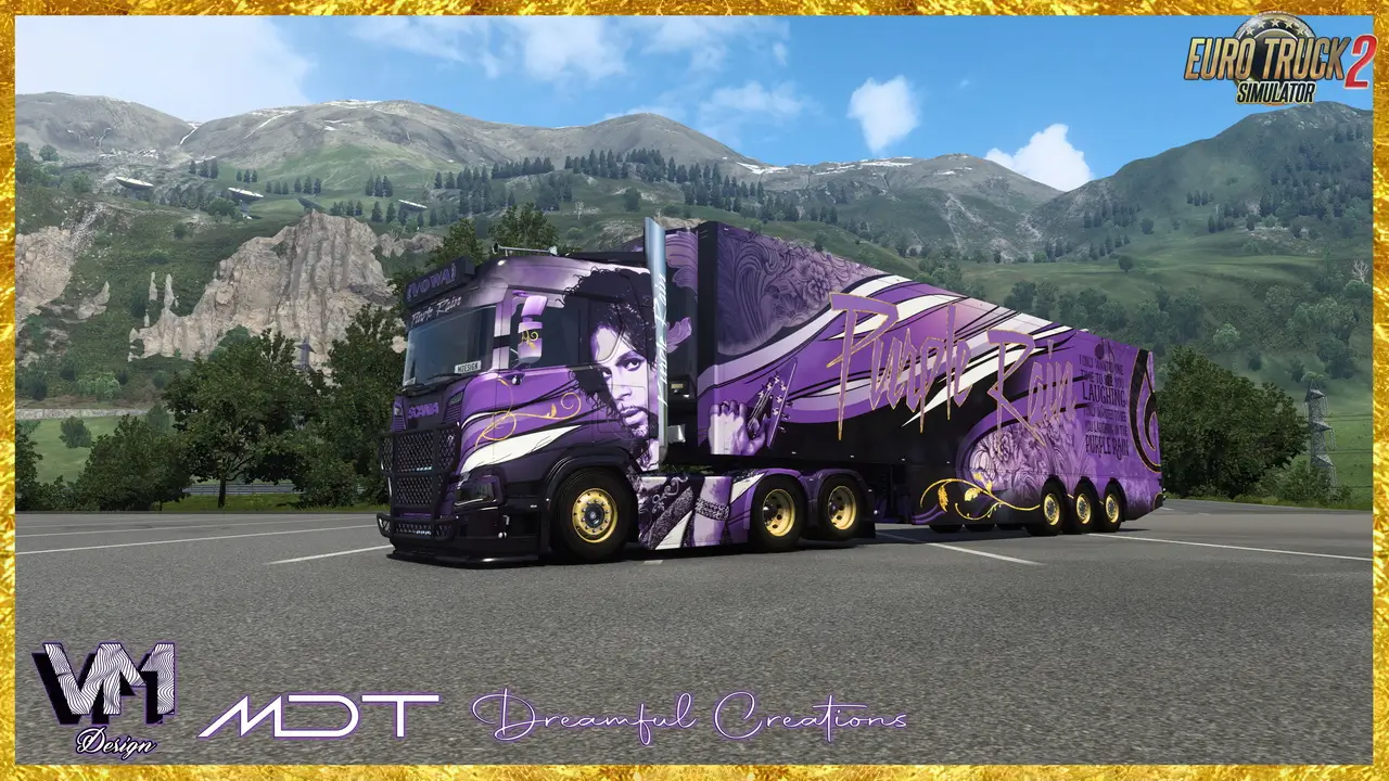 Scania R650 Vowa Purple Rain Skin + Interior v1.0 (1.51.x)