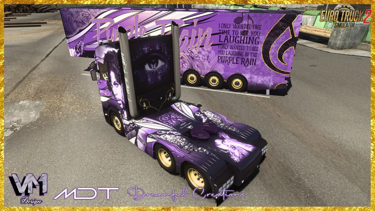 Scania R650 Vowa Purple Rain Skin + Interior v1.0 (1.51.x)
