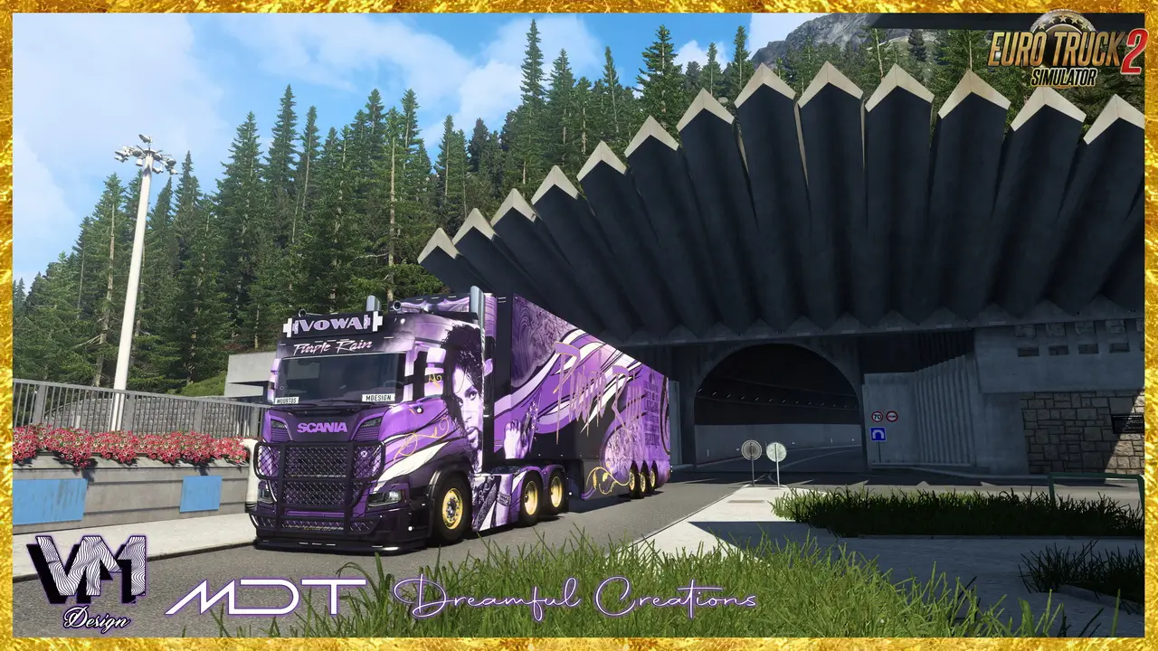 Scania R650 Vowa Purple Rain Skin + Interior v1.0 (1.51.x)