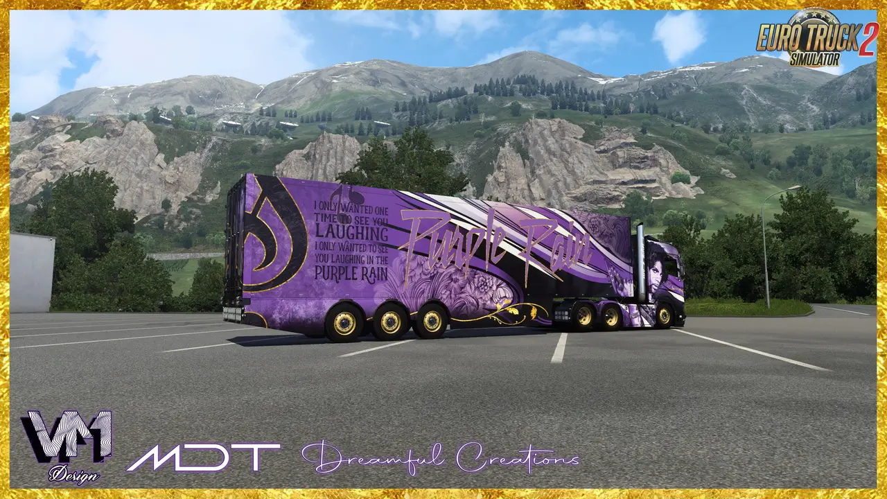 Scania R650 Vowa Purple Rain Skin + Interior v1.0 (1.51.x)
