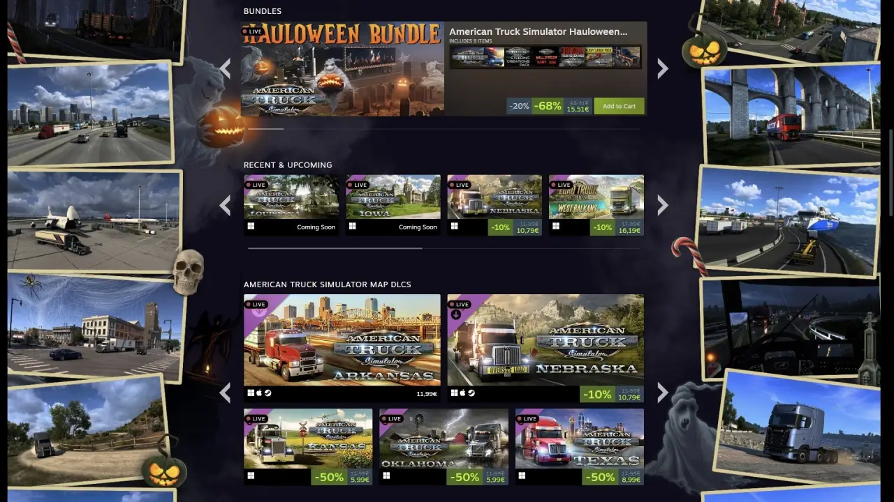 SCS Software Hauloween Steam Sale 2024