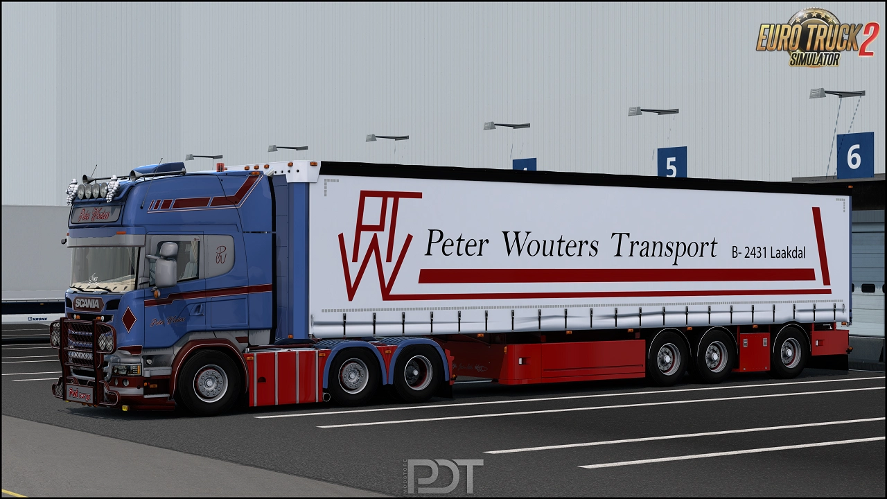 Scania R520 Peter Wouters + Trailer v10.0 (1.59.x) for ETS2