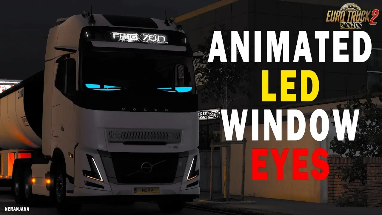 Animated LED Window Eyes v1.0 (1.53.x) for ETS2