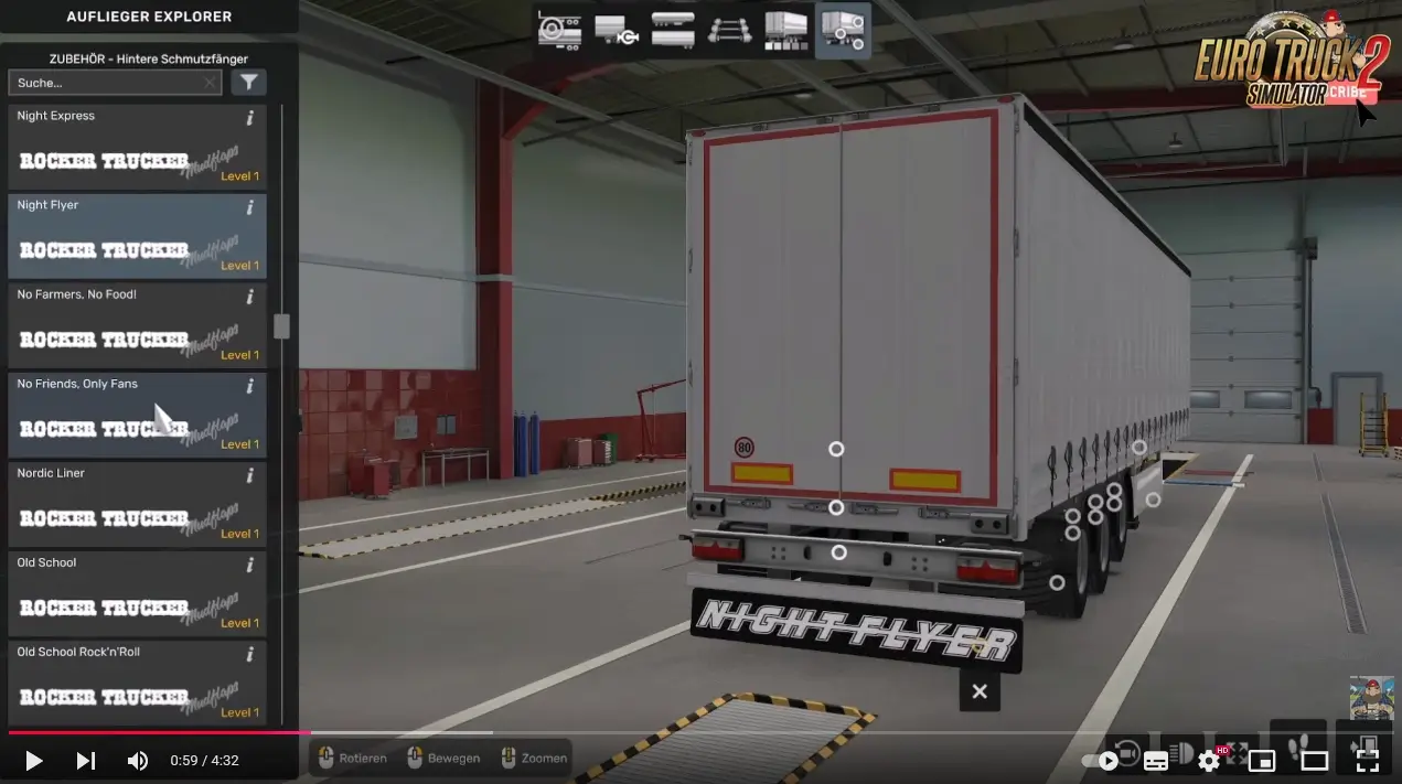 Mudflaps Pack for SCS Trailers v1.0 (1.53.x) for ETS2