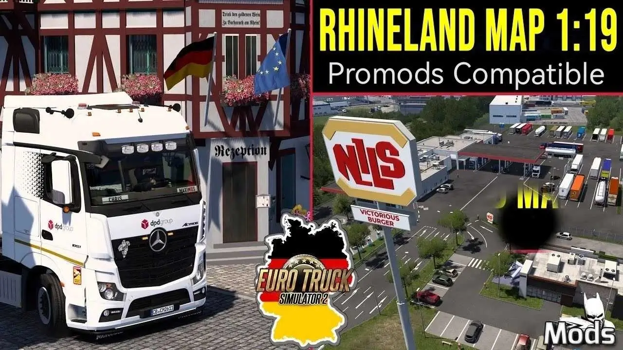 Rhineland Map 1:19 v1.0.2  (1.53.x) for ETS2