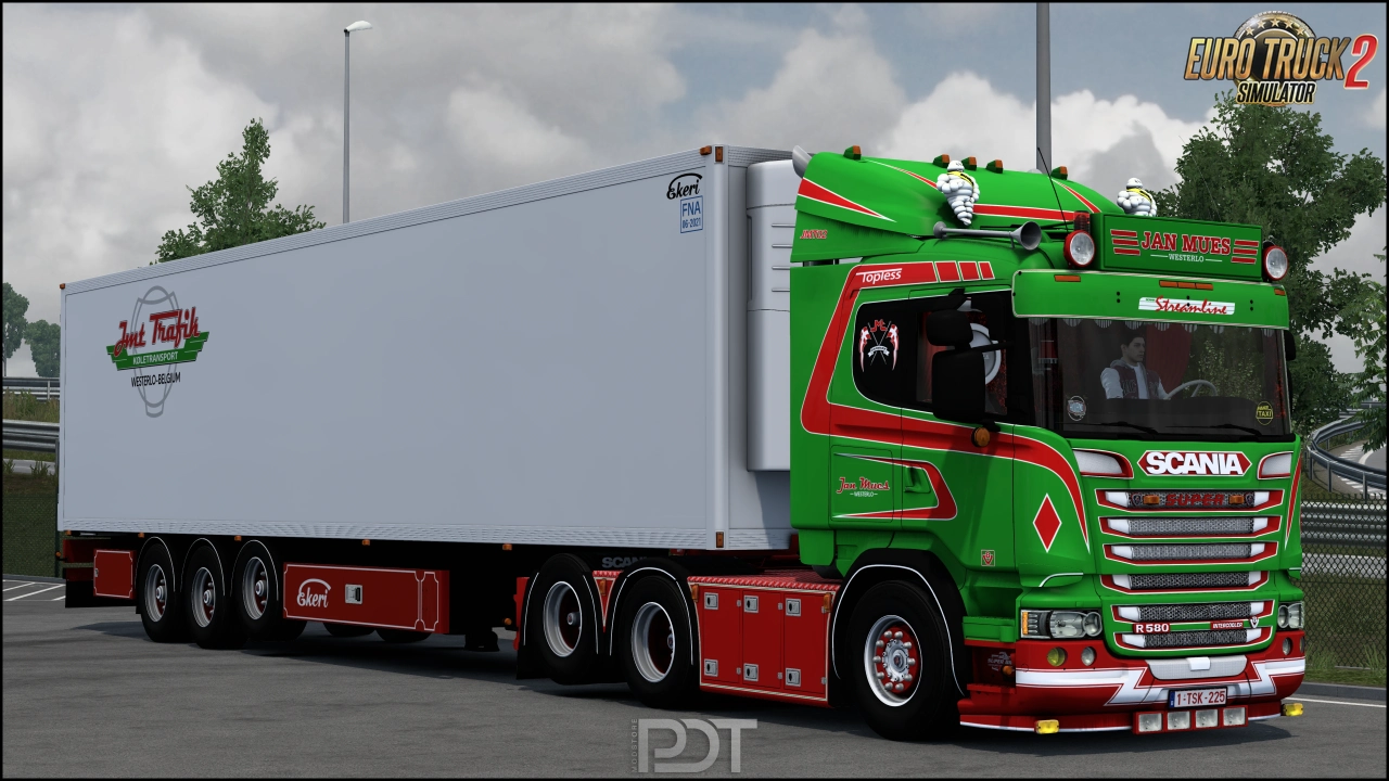 Scania R580 Jan Mues Edition + Trailer v9.0 (1.53.x) for ETS2