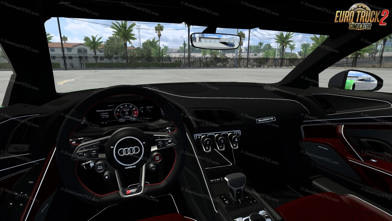 Audi R8 V10 Spyder 2021 + Interior v1.5 (1.57.x) for ETS2