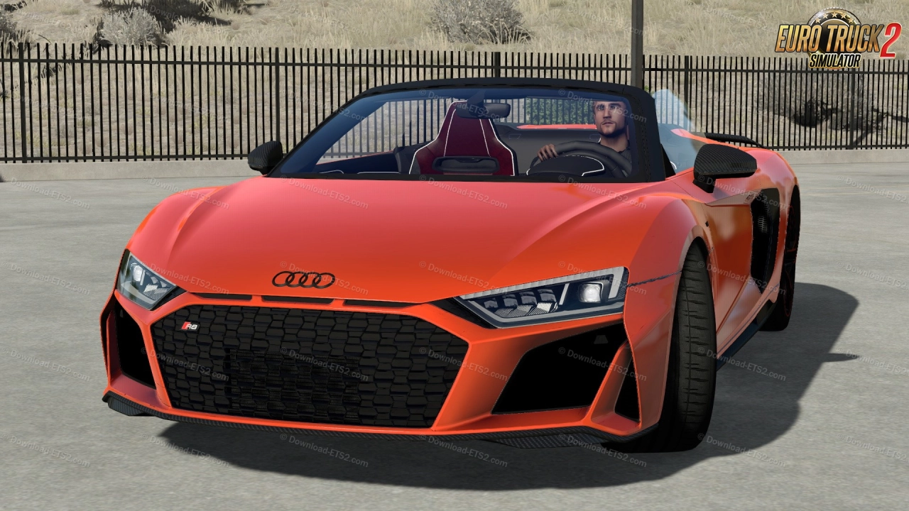 Audi R8 V10 Spyder 2021 + Interior v1.5 (1.57.x) for ETS2