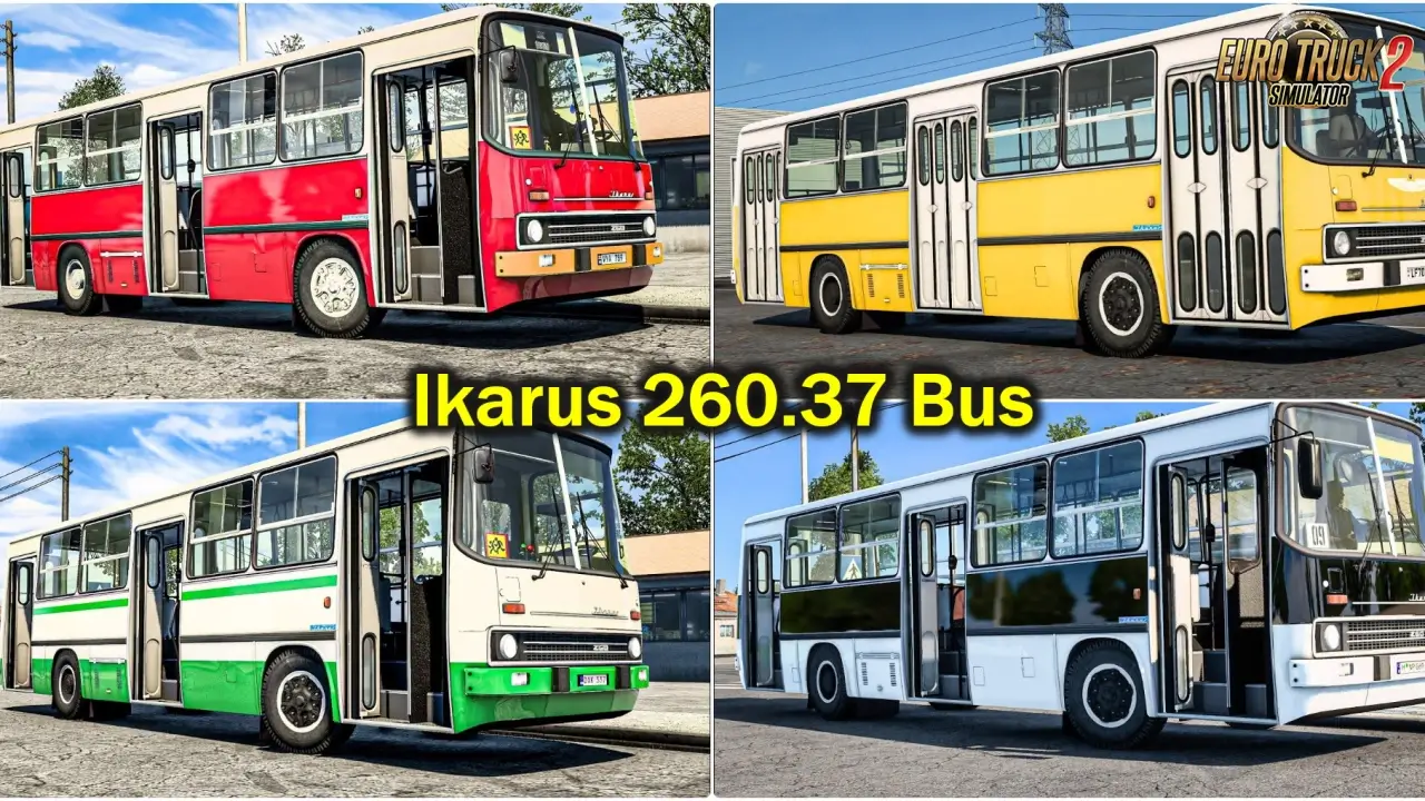 Ikarus 260.37 Bus + Interior v1.1 (1.53.x) for ETS2