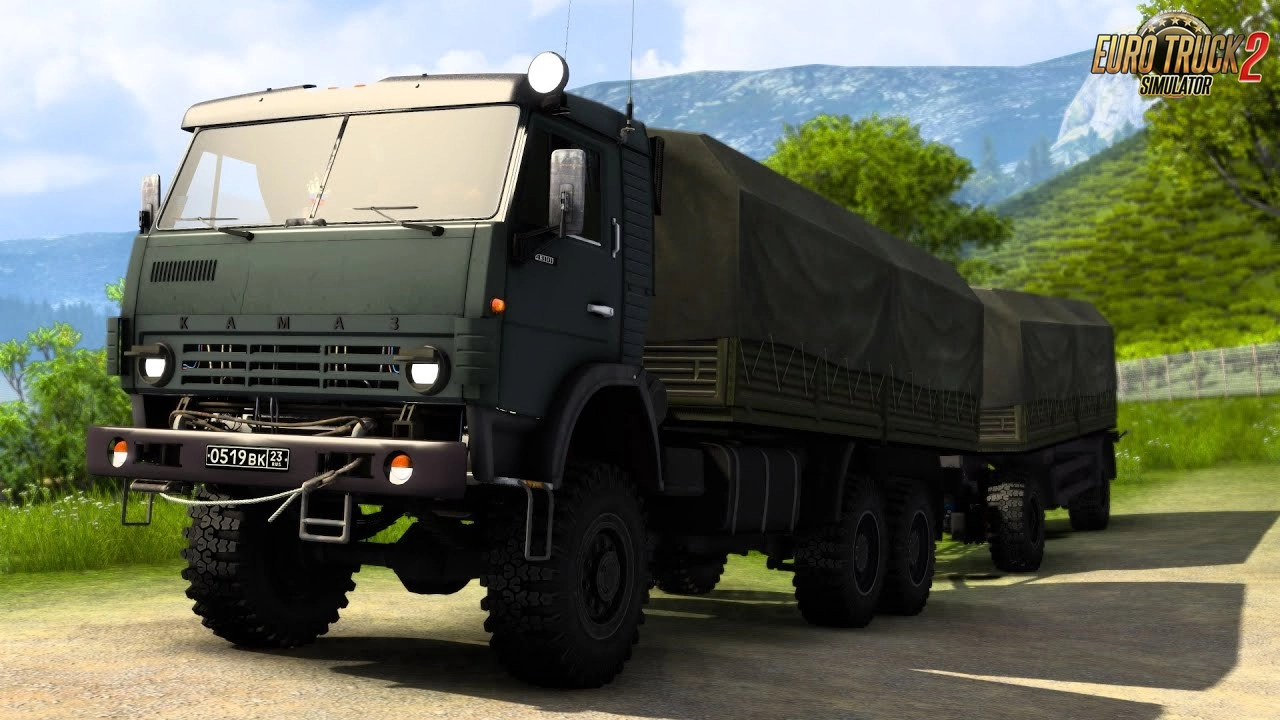 KamAZ 43101 Army Truck + Interior v1.4 (1.54.x) for ETS2