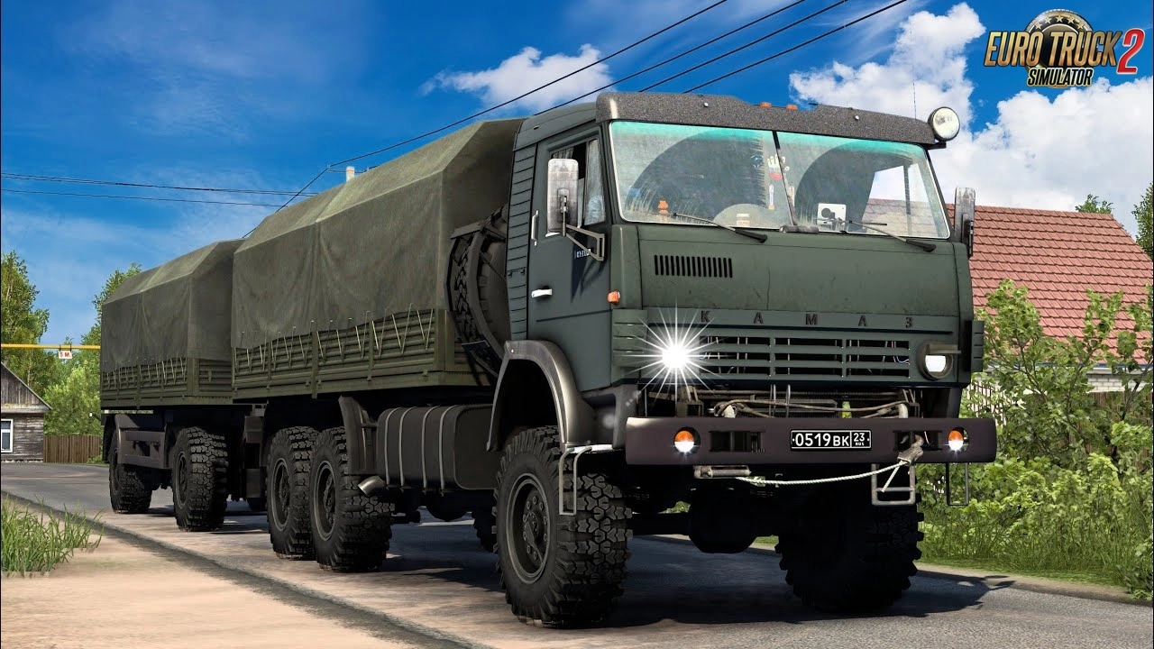 KamAZ 43101 Army Truck + Interior v1.4 (1.54.x) for ETS2
